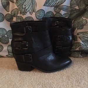 Black Buckled Booties